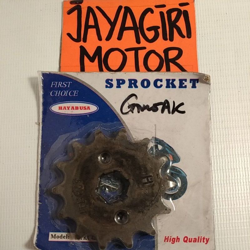 Gear Depan Grand Supra X Fit New Karisma Legenda Win Prima KEV GF6 Blade Revo C100 10T 11T 12T 14T 15T 428 NF Honda Aspira  Gigi Tarik Sunstar Rantai Roda Chain Kit Chainkit Sprocket Gear Set Gearset Gir Girset Belakang Drive Komplit Front Rear Motor XX V-Hayabusa - 14T