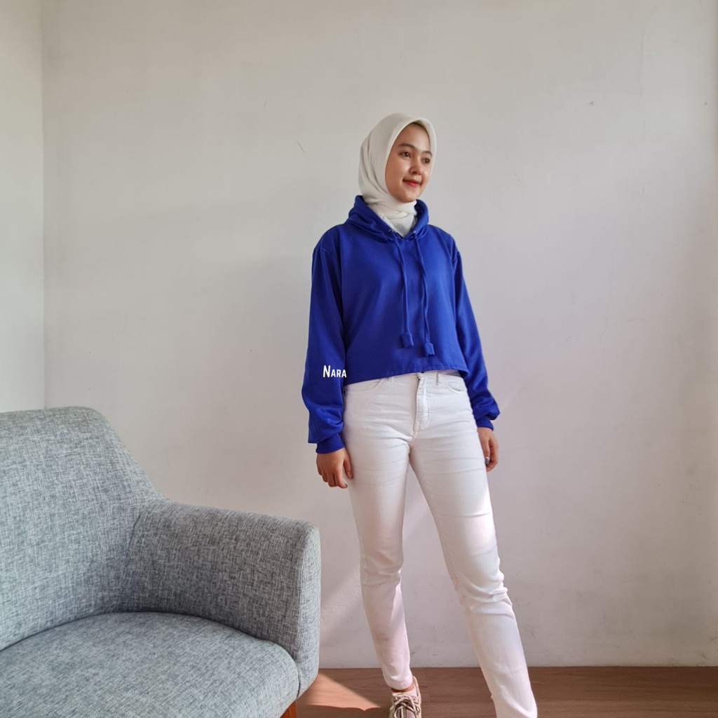 Nara Grosir - Manggo Crop Hodie l Hodie Terbaru Wanita