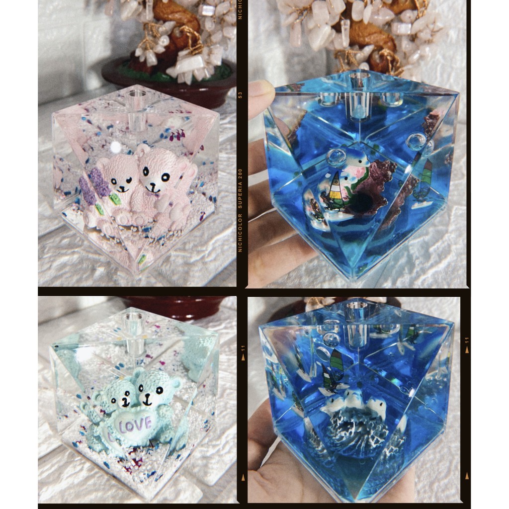 Mainan Jam Pasir Timer Minyak Hiasan Akrilik