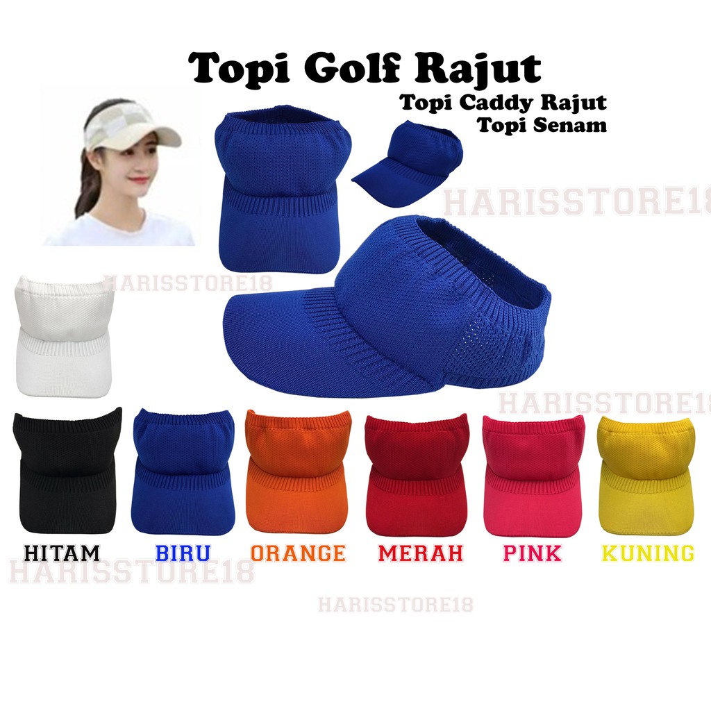 Topi Senam / Topi Pantai / Topi Caddy Rajut