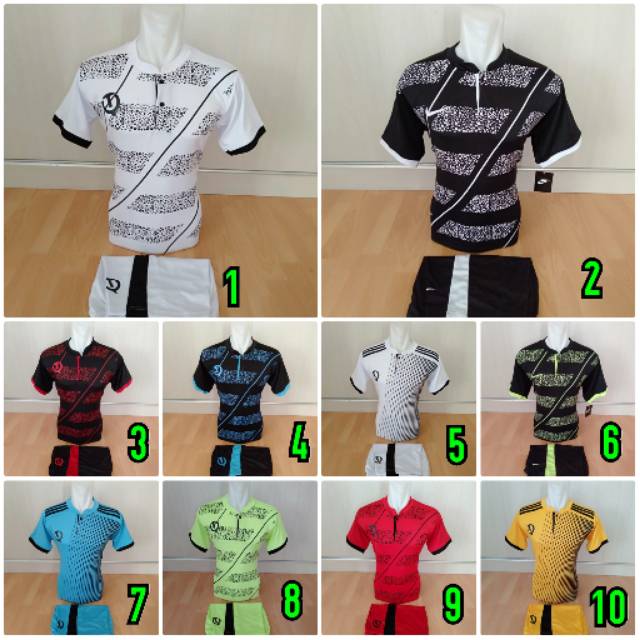 Baju futsal jersey bola kaos olahraga futsal berkerah