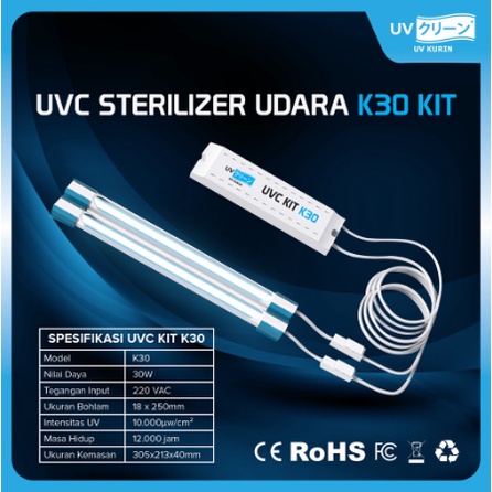 UV Kurin UVC Air Sterilzier Kit K30 - AC Casette