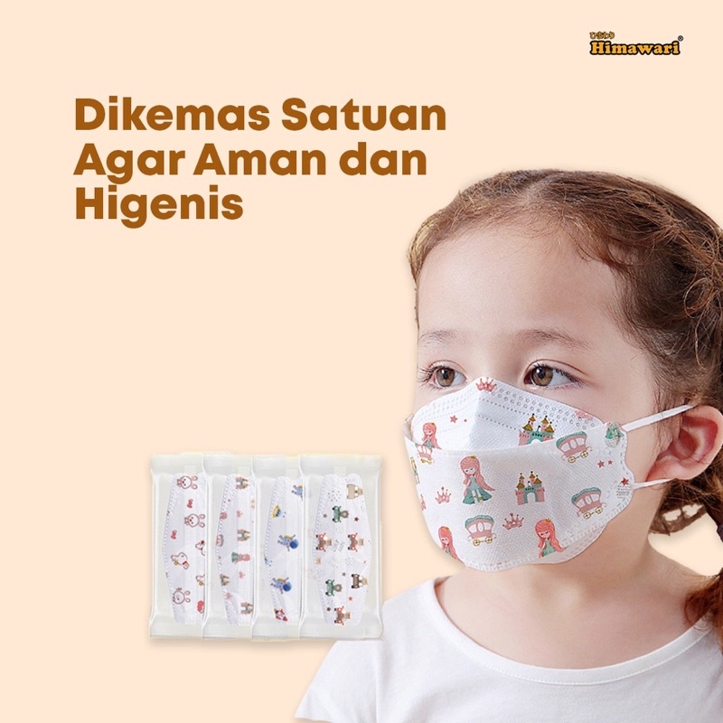 (INDIVIDUAL PACKAGING)-MASKER KF94 ANAK 3-12 TAHUN ISI 10PCS (PFE 99%)