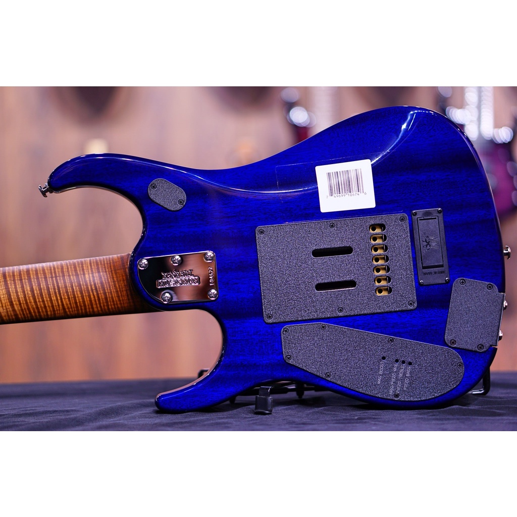 Musicman JP15 7-String - Cerulean Paradise Flame - Roasted Maple F94627
