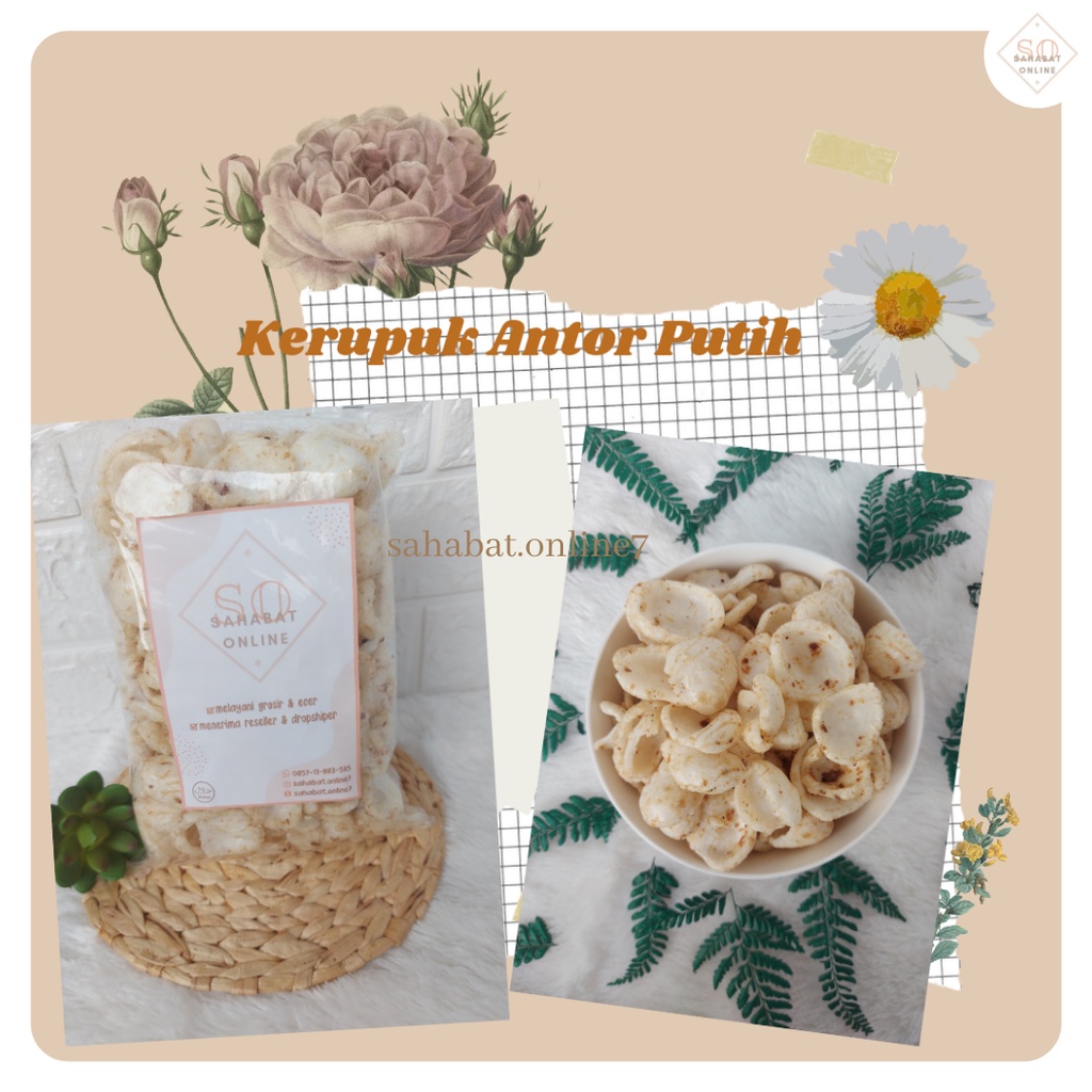 

KERUPUK ANTOR PUTIH/ KERUPUK GLOPOT/KERUPUK MISKIN/CEMILAN/OLEH-OLEH KHAS TEGAL 250 GRAM