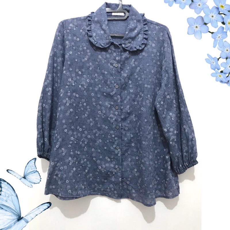 [PRELOVED] : blue blouse Mahara