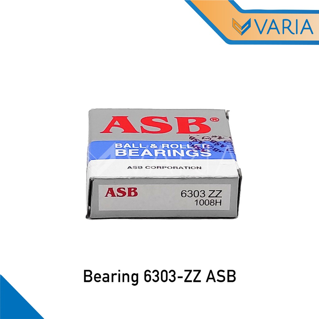 Bearing / Laher 6303 ZZ Tutup Plat Besi Double ASB