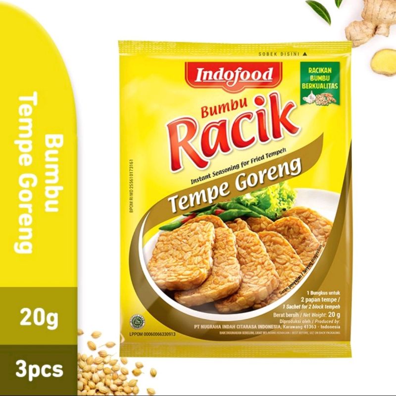 

Indofood Bumbu Racik Tempe Goreng Paket 3 Pcs