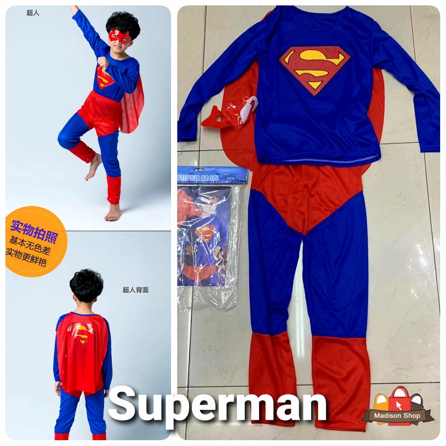 Kostum Anak Superhero Murah Batman Superman Spiderman Hulk Halloween