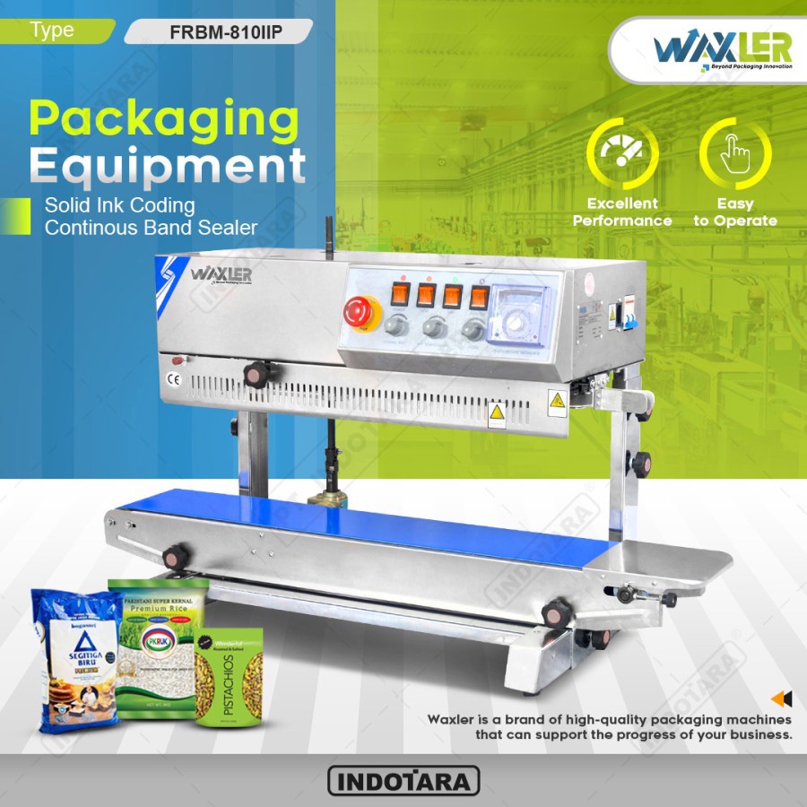 Mesin Continuous Sealer With Solid Ink Coding Waxler - WLRBM 810IIP (Paint Housing)