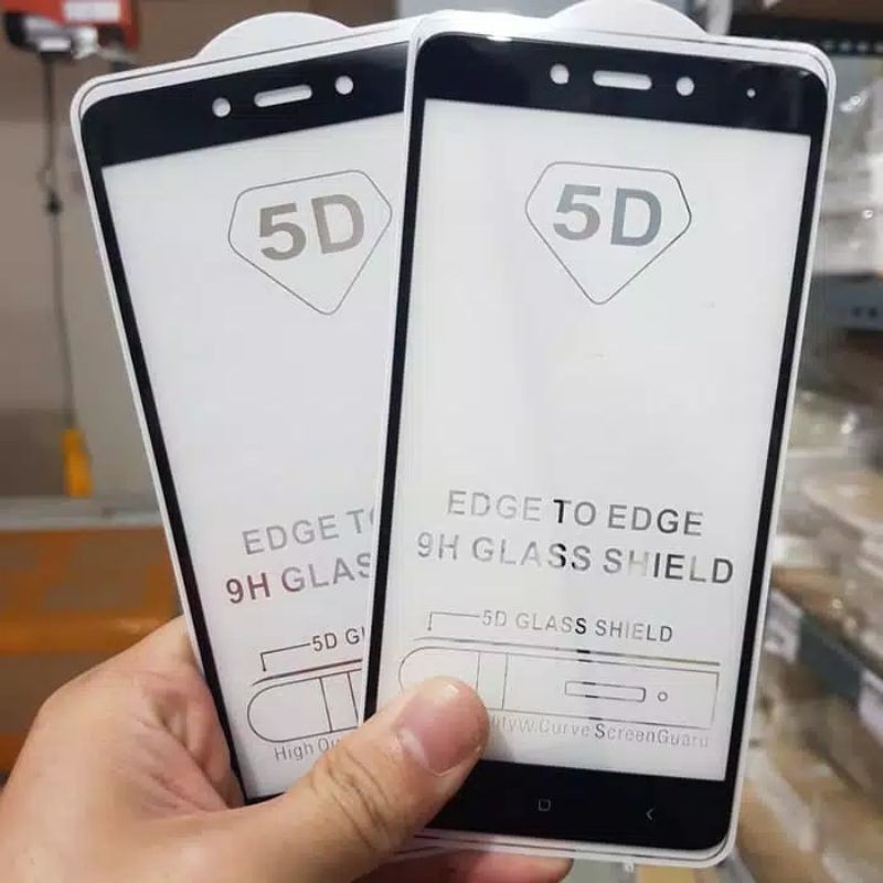 For Xiaomi Redmi Note 4 Mediatek Led Sebelah kananTempered Glass Full Lem / Layar 9D Anti Gores Kaca