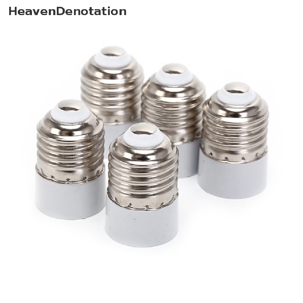 (Heavendenotation) 5pcs / Lot Adapter Konverter Socket Holder Lampu Bohlam E27 Ke E14