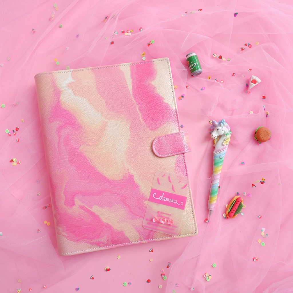 Binder A5 B5 Marble. GRATIS KERTAS & PULPEN. bahan anti air ready stock 26ring 20ring. Print motiff