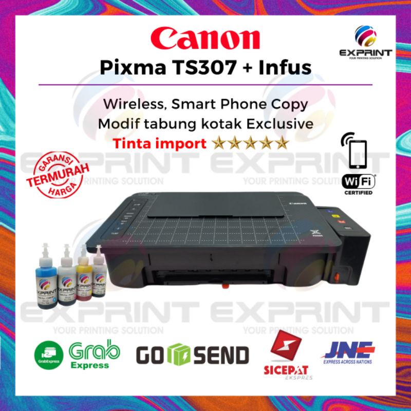 Printer Canon Pixma TS307 +infus Box