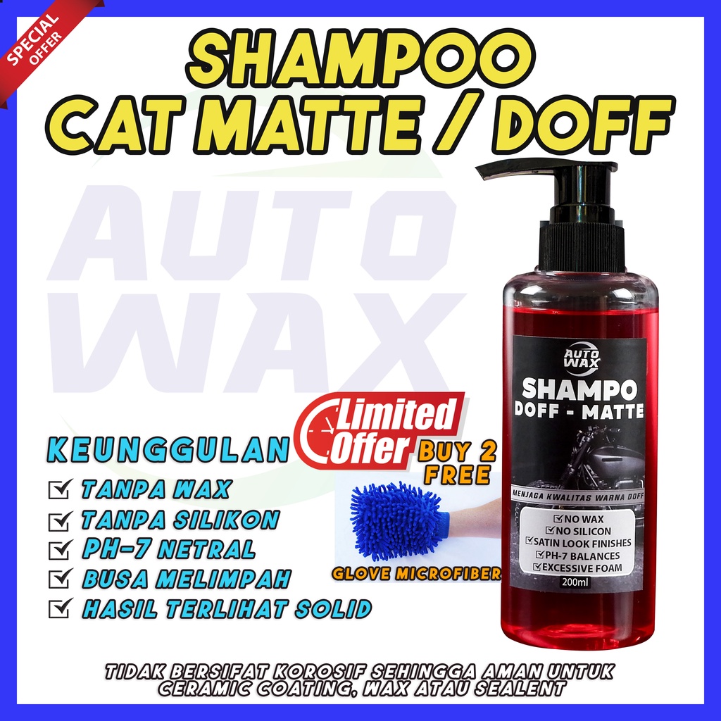 Shampo motor doff - shampoo matte - Sabun cuci motor doff - cuci salju - sabun motor busa melimpah