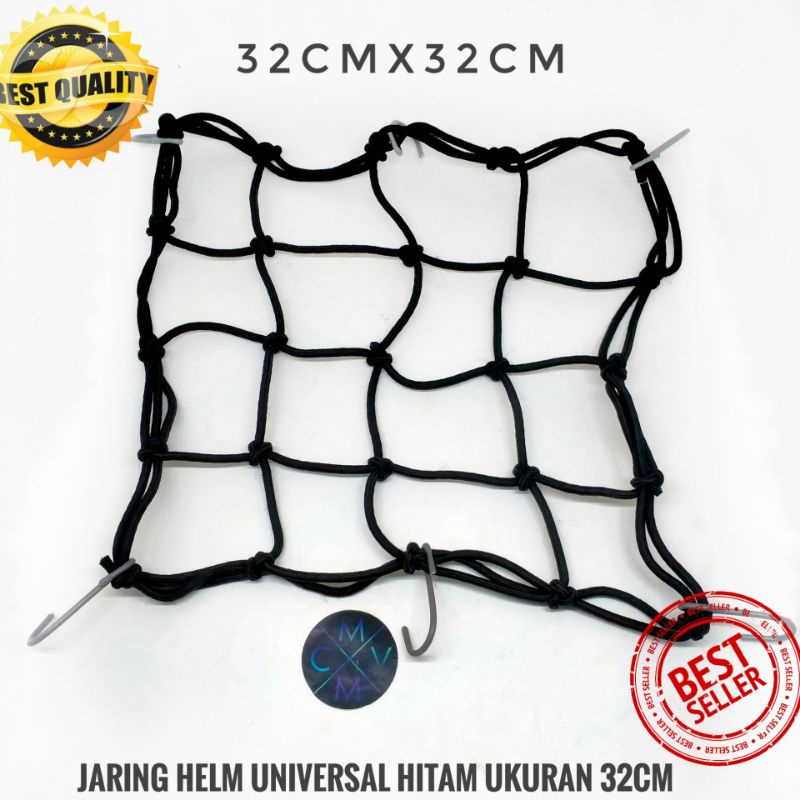 [BEST SELLER] TALI JARING BARANG / HELM / JAS HUJAN / JOK BAGASI MOTOR ELASTIS SERBAGUNA 32cm ANTI PUTUS