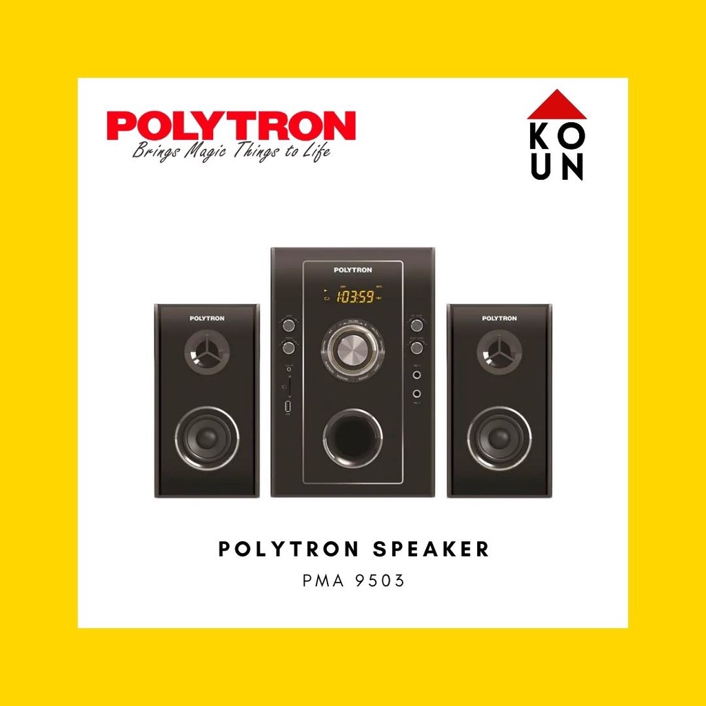 (COD READY) (HARGA PROMO) SPEAKER POLYTRON PMA 9503 / PMA9503 / PMA-9503 [BLUETOOTH / AUX / USB / KA