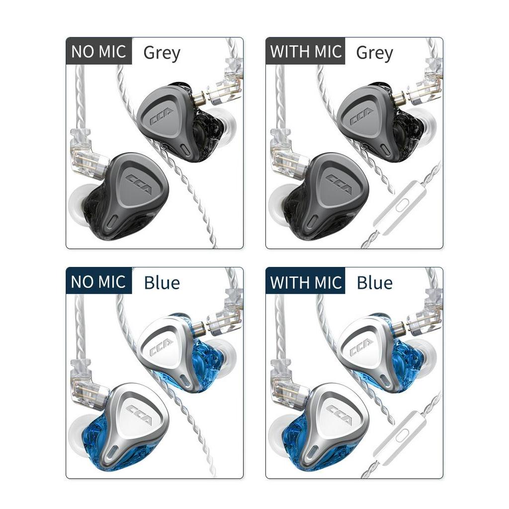 Cca Csn 1ba + 1dd Headset Headphone Dj Hifi Noise Reduction Bahan Metal Dengan Kabel Upgrade