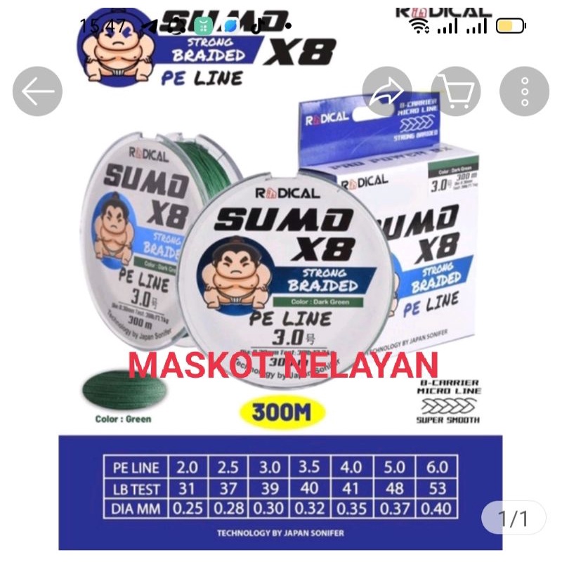 PE RADICAL SUMO X8 300M