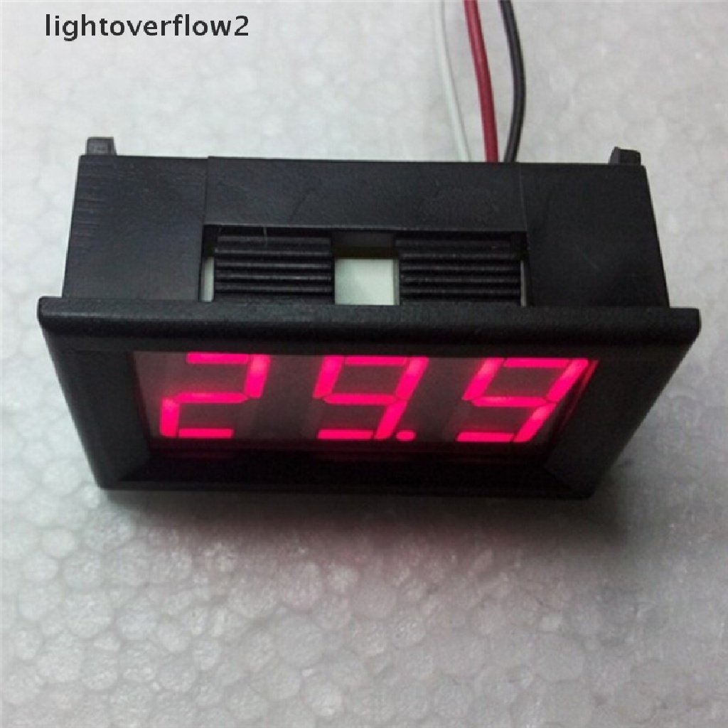 (lightoverflow2) Voltmeter tester Tegangan Baterai Digital Mini DC 0-30V Warna Merah Untuk Mobil SZUS