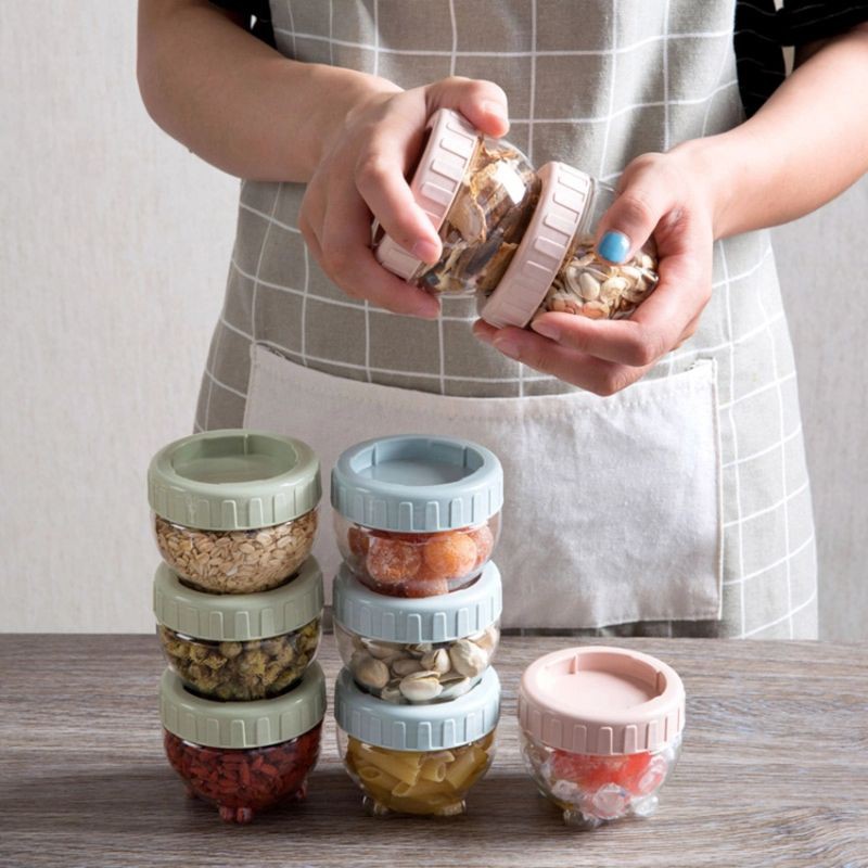 Toples snack 200 ml bisa ditumpuk/Food storage jar for sbm snack