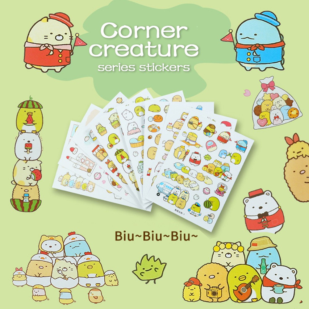 (Tk) Stiker Motif Kartun Lucu Warna-Warni Untuk Dekorasi Diary / Scrapbook / Keyboard / Gelas / Hadiah Anak