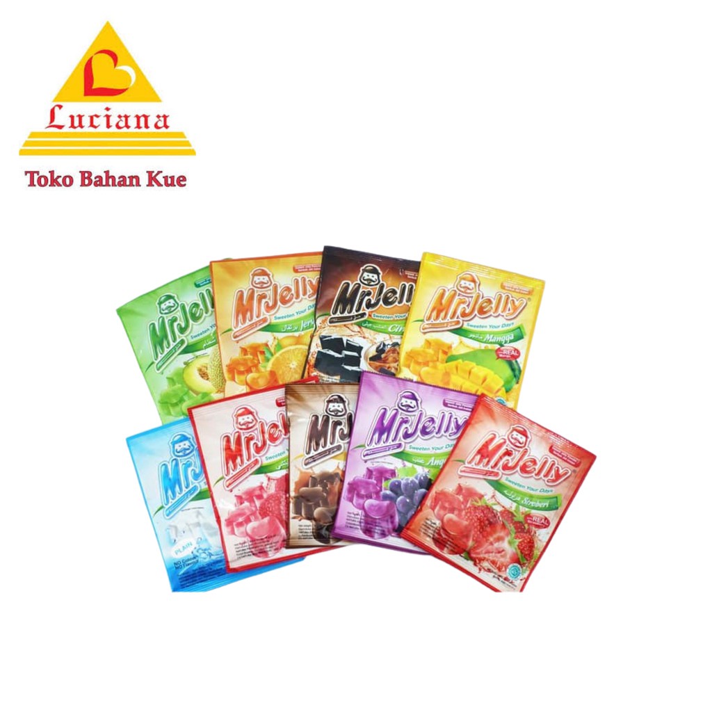 Mr Jelly serbuk jelly instant berbagai rasa dan plain 15 gr