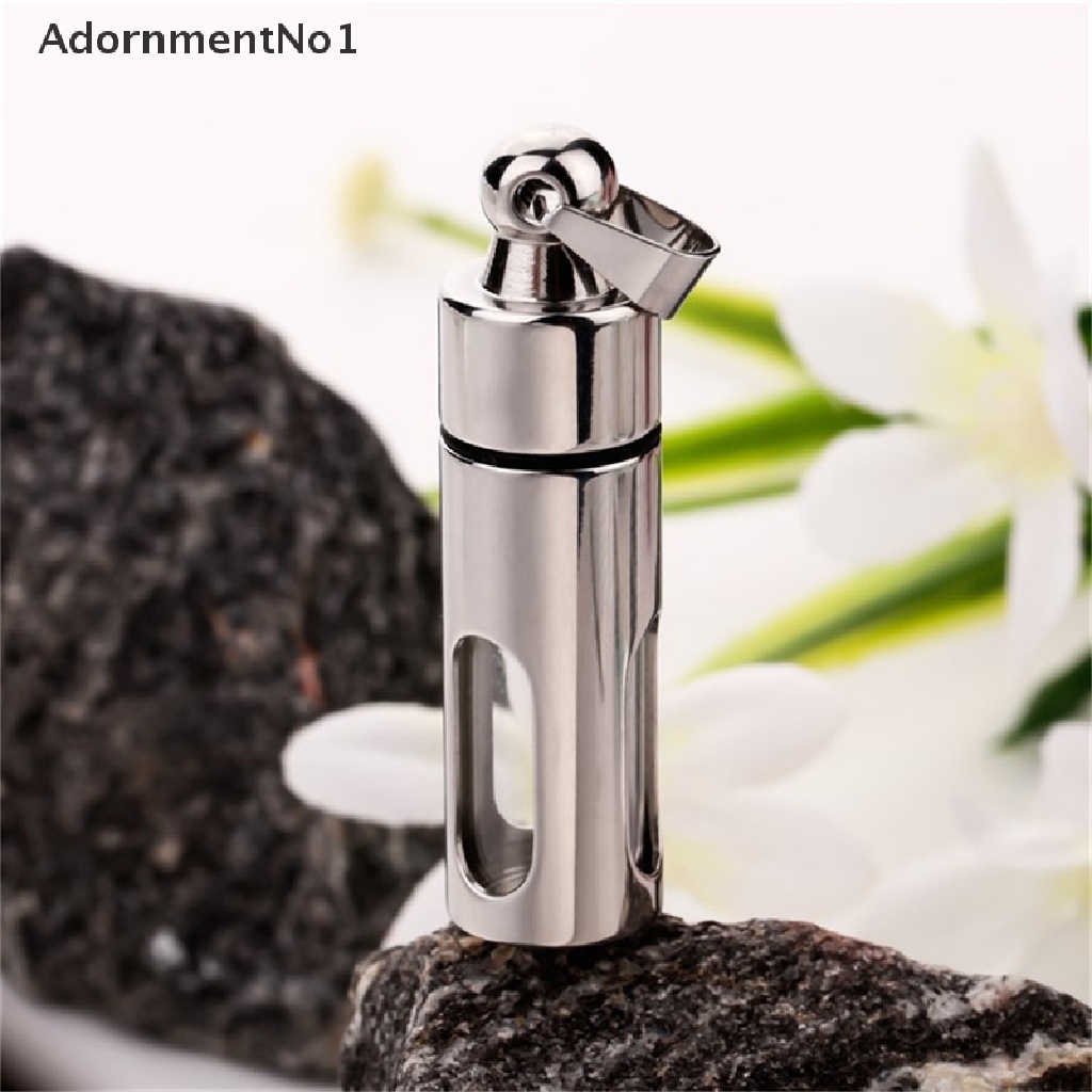 (AdornmentNo1) Botol Tabung Silinder Penyimpanan Parfum / Kremasi Bahan Titanium