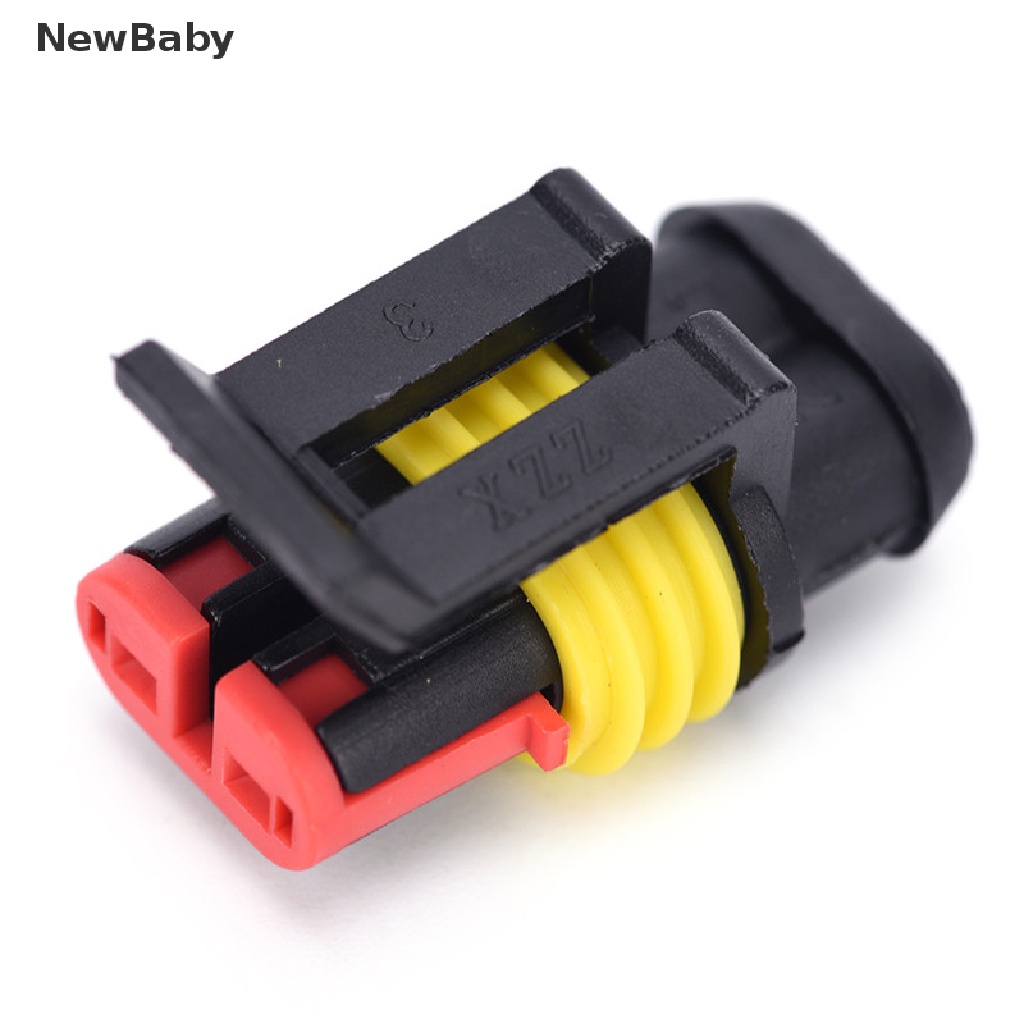 Newbaby 10pcs Konektor Kabel Listrik 2 Pin Anti Air Untuk Mobil