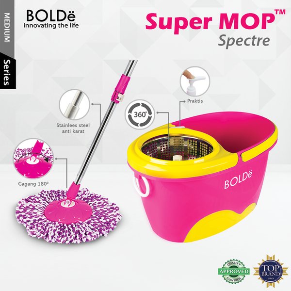 Alat Pel Lantai Super Mop Bolde Spectre stainless steel