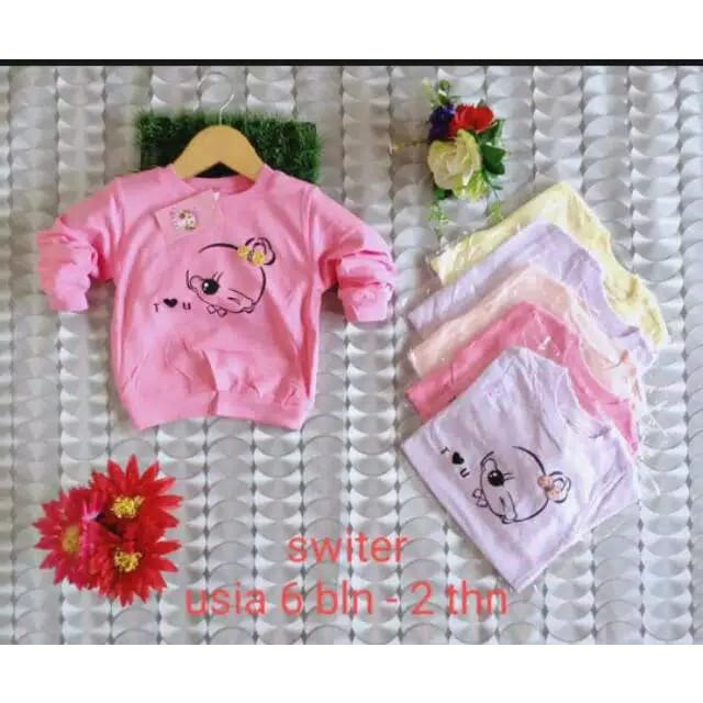 Sweater Anak Perempuan / Baju Anak IMPORT TANGAN PANJANG // 6 BULAN - 3TAHUN