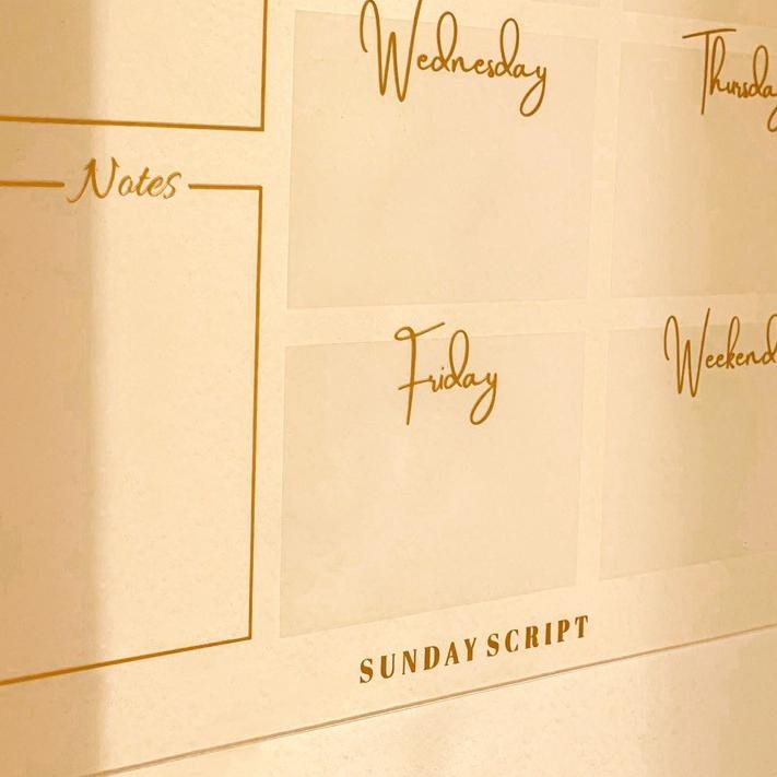 

Serbu ACRYLIC WEEKLY PLANNER (type:week of) ----