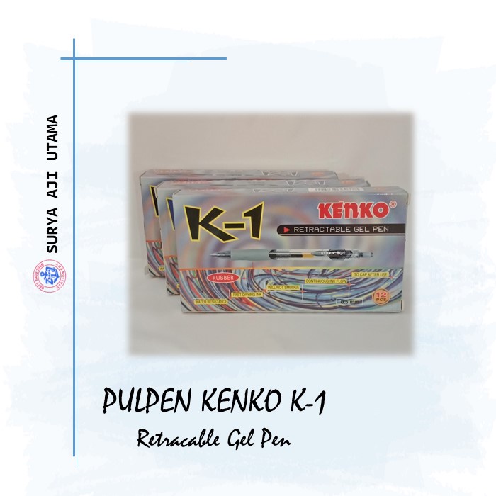 

Pulpen Kenko K1 0.5 mm Retractable Gel Pen | Harga Per Pack Isi 12 Pcs