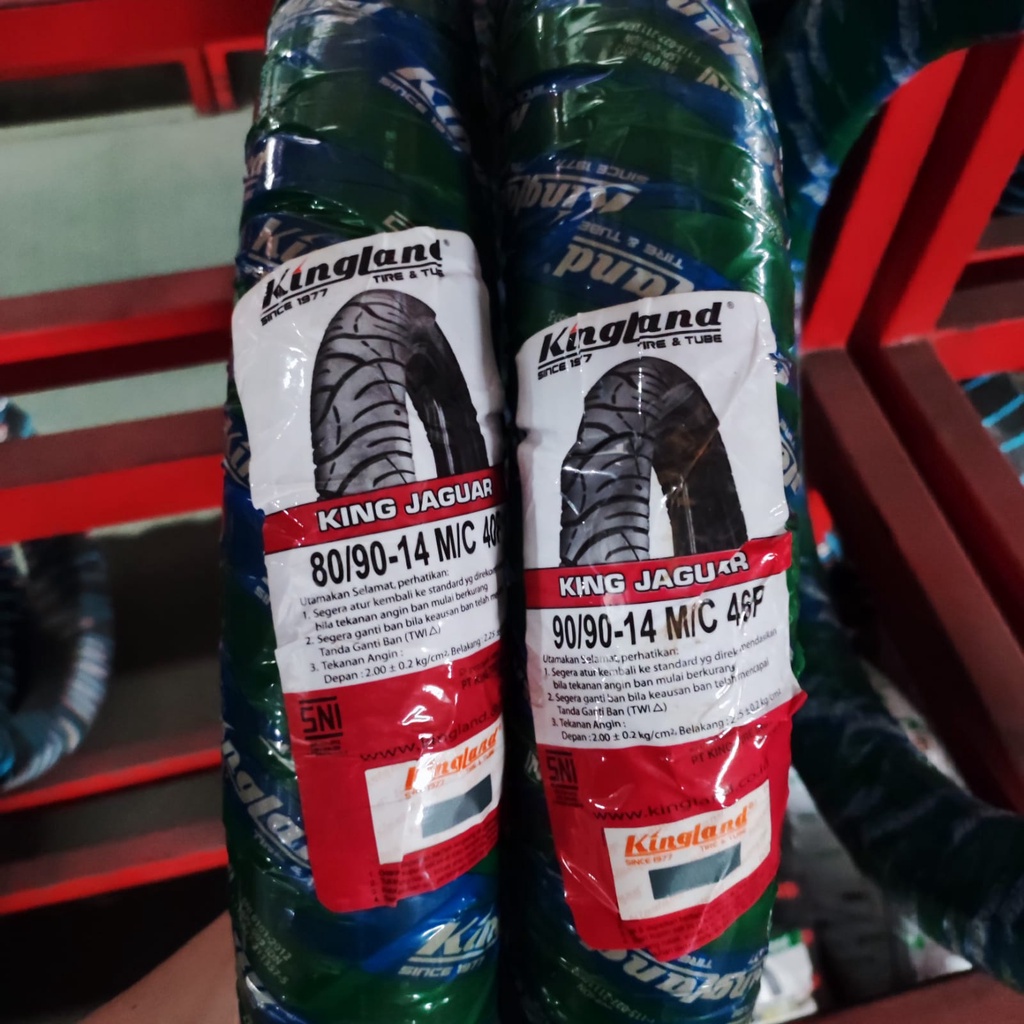 Paket Ban tubetype Kingland King Jaguar 80 90 &amp; 90 90 14 (bukan tubeless)