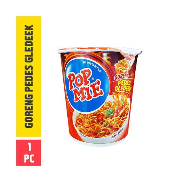 

Pop Mie Goreng Pedas Gledek Ayam Pedas 75 gr - Pop Mi #AJ