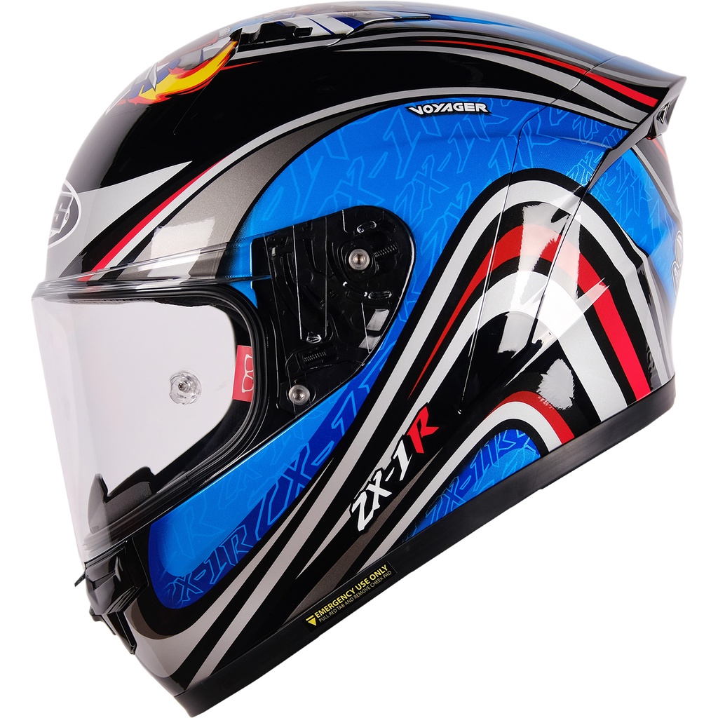 NJS ZX-1R VOYAGER Hitam Gloss/Doff - Helm Full Face (FREE Visor Iridium ) - Helm Fullface | NJS ZR |