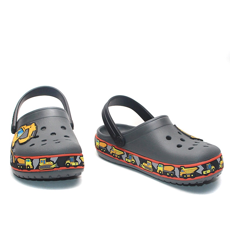 Crocs Kid's Fun Lab / Unicorn / Excavator / Train  Band Clog / Sandal Anak / Anti Air   [026]