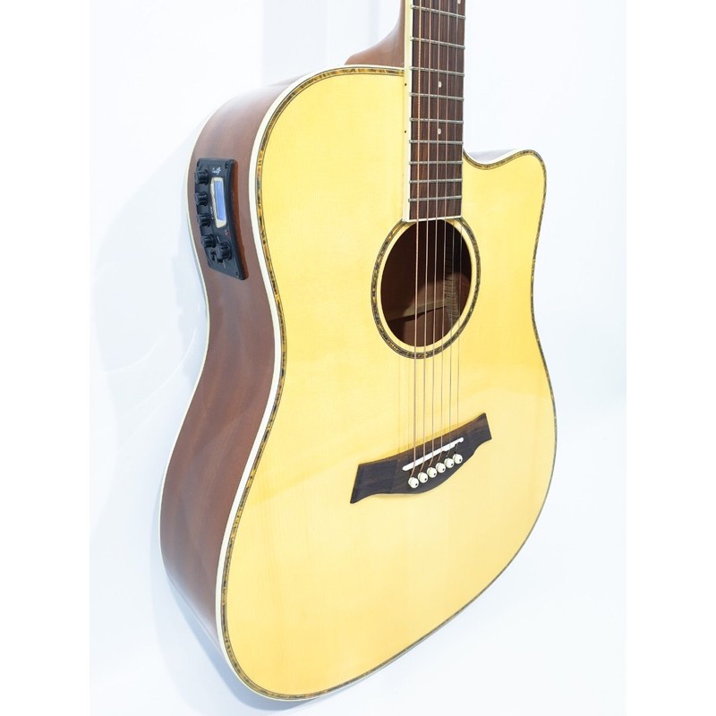 Gitar Akustik Elektrik Merk Cowboy Original Tipe GWC-240 NAS Warna Natural Equalizer Tuner Cowboy