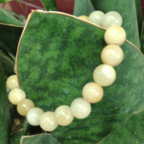 GELANG BATU WELAS ASIH CALCHITE (MANI GAJAH) NATURAL 10 MM. SekarJagadJogja