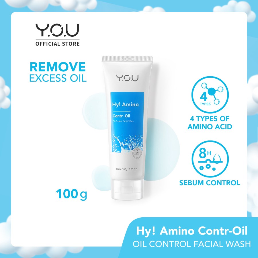 YOU Hy! Amino Oil Control Facial Wash Pemberish Wajah