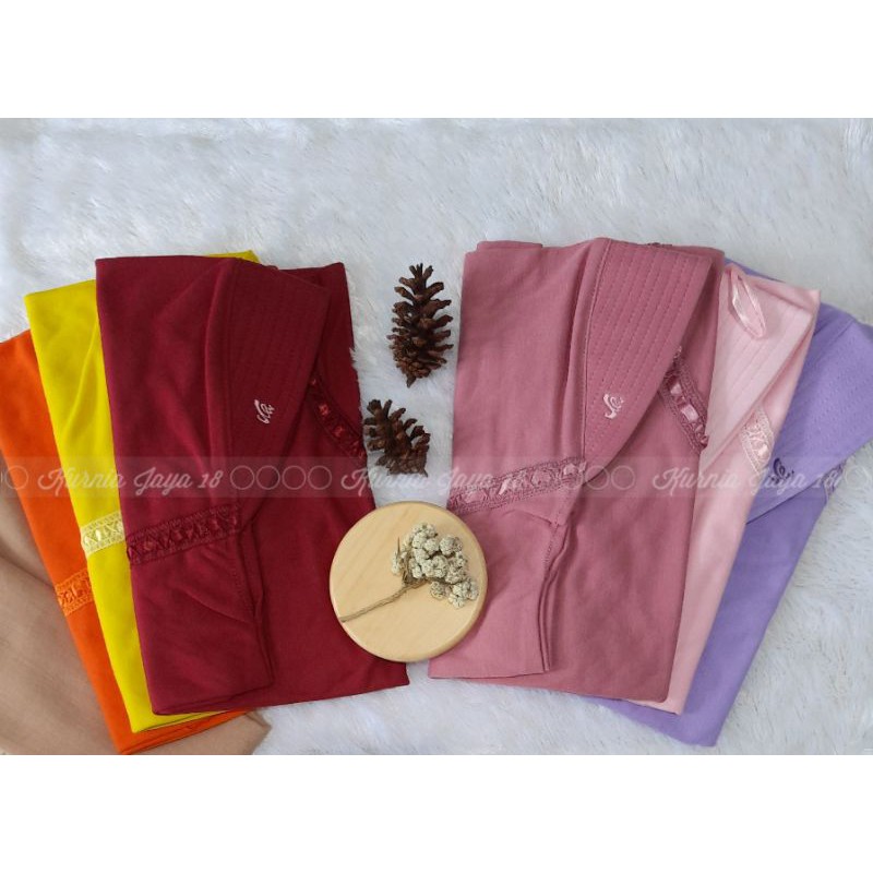 Jilbab Instan Serut bahan Kaos size M L XL