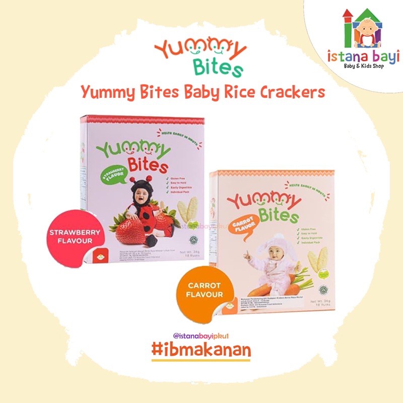 YUMMY BITES 50 GR - Yummy bites Crackers Snack makanan bayi