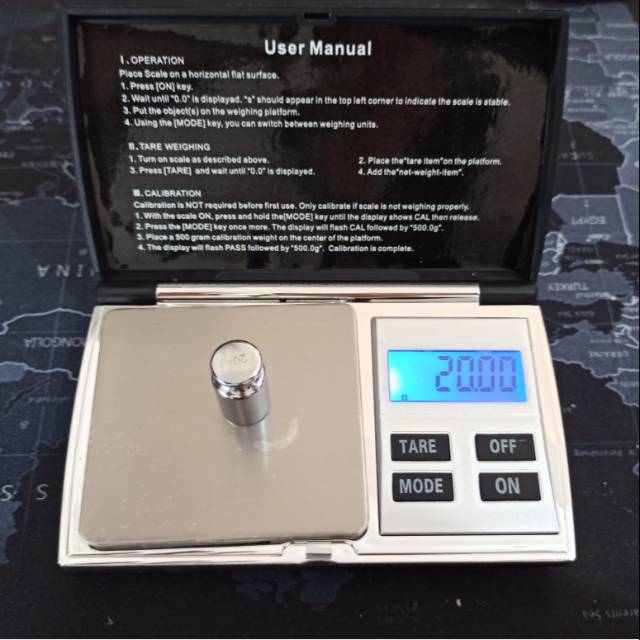 ProS2 Timbangan digital saku 0.01 gram 500 gr g pengukur berat akurat emas perhiasan bumbu foto asli pocket scale