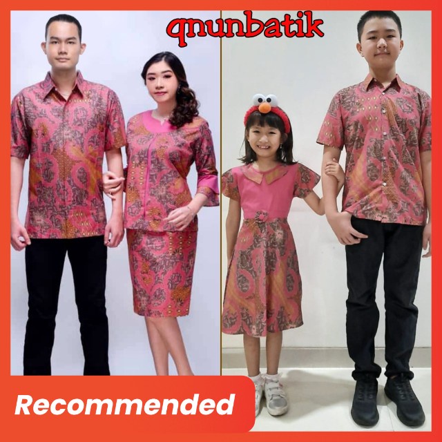 Batik couple keluarga joewal batik - Maura couple - couple batik BATIK FAMILY ROK N BLUS WANITA HANE