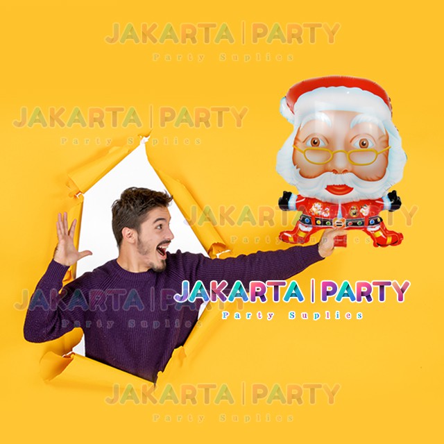 Balon Natal / Balon Santa Claus Jumbo / Balon Christmas / Balon Xmas