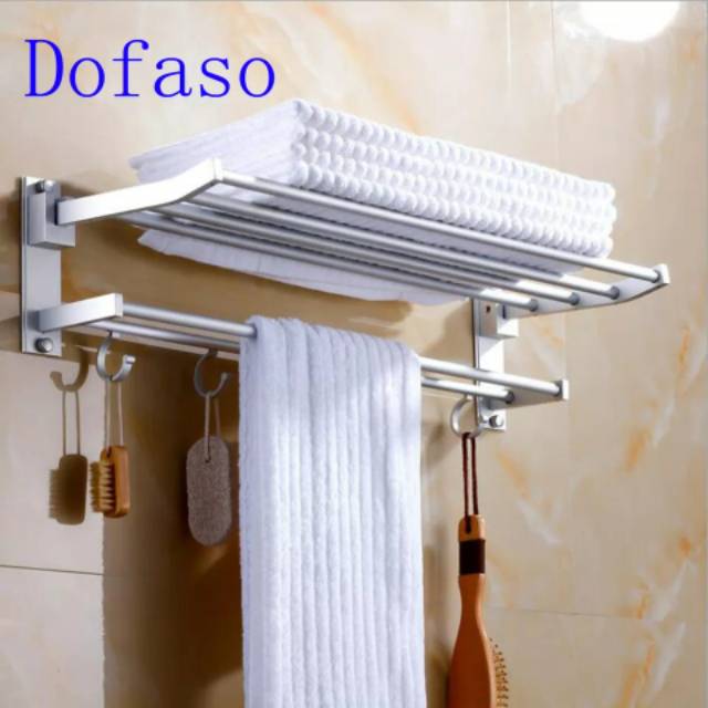 269 Rak handuk dinding toilet aluminium size 60x21x16cm