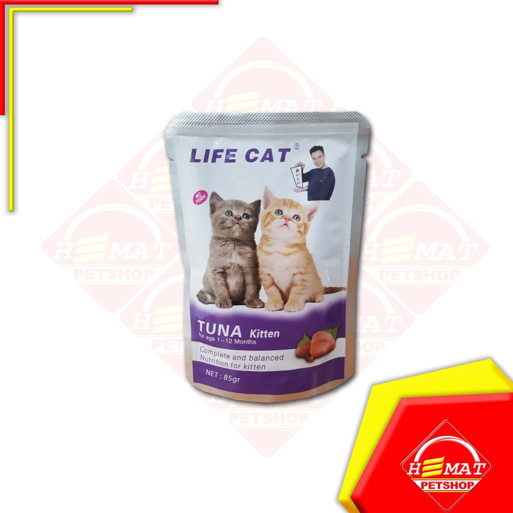 Life Cat kitten 85 Gram / Wet Food 85 Gram  / makanan kucing kitten 85 gram