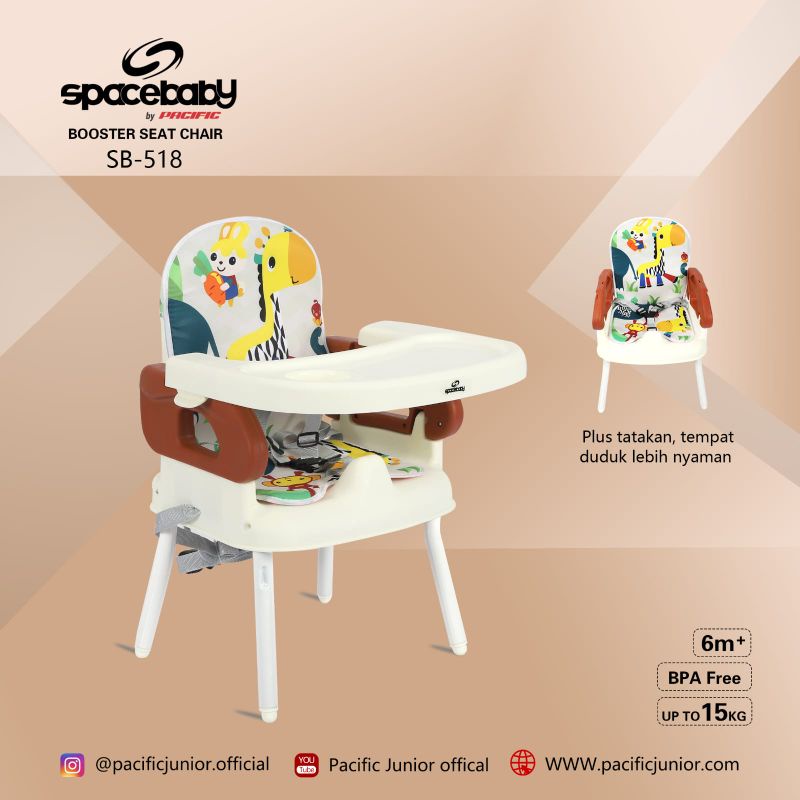 Kursi Makan Booster Seat Spacebaby Sugarbaby Folding Seat Murah