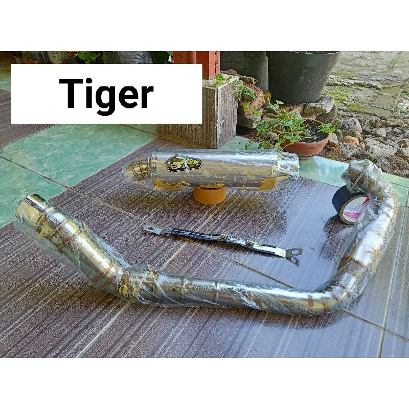 Knalpot Racing JRM Honda Tiger Leher Power Boom