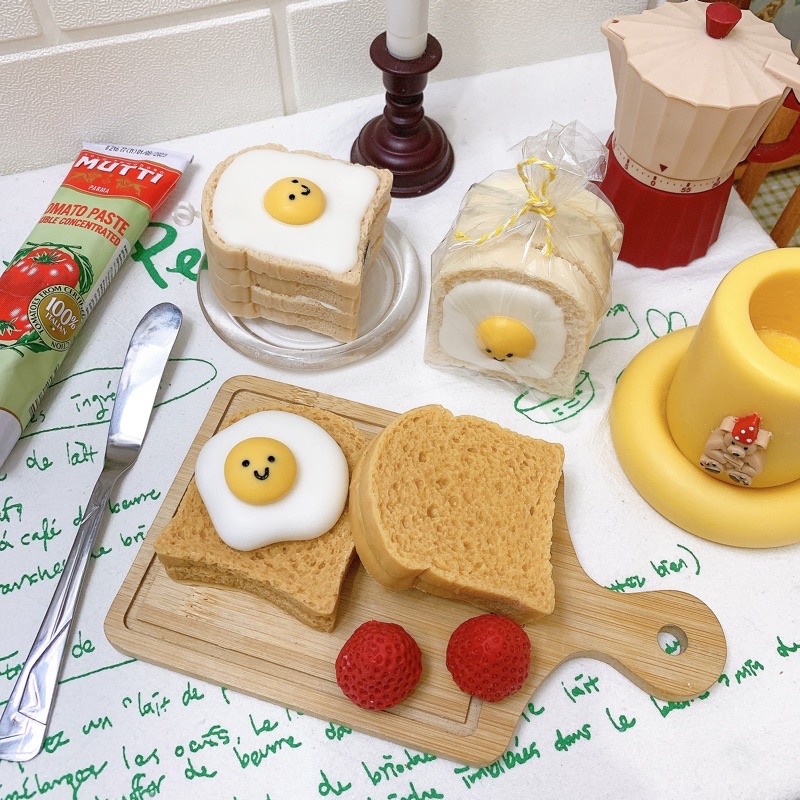 Egg Toast Candle / KOREAN CAKE CANDLE / CUSTOM CANDLE